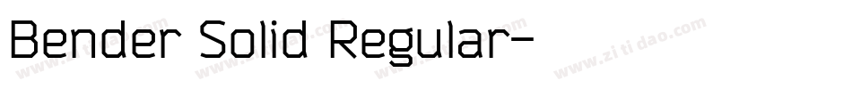 Bender Solid Regular字体转换